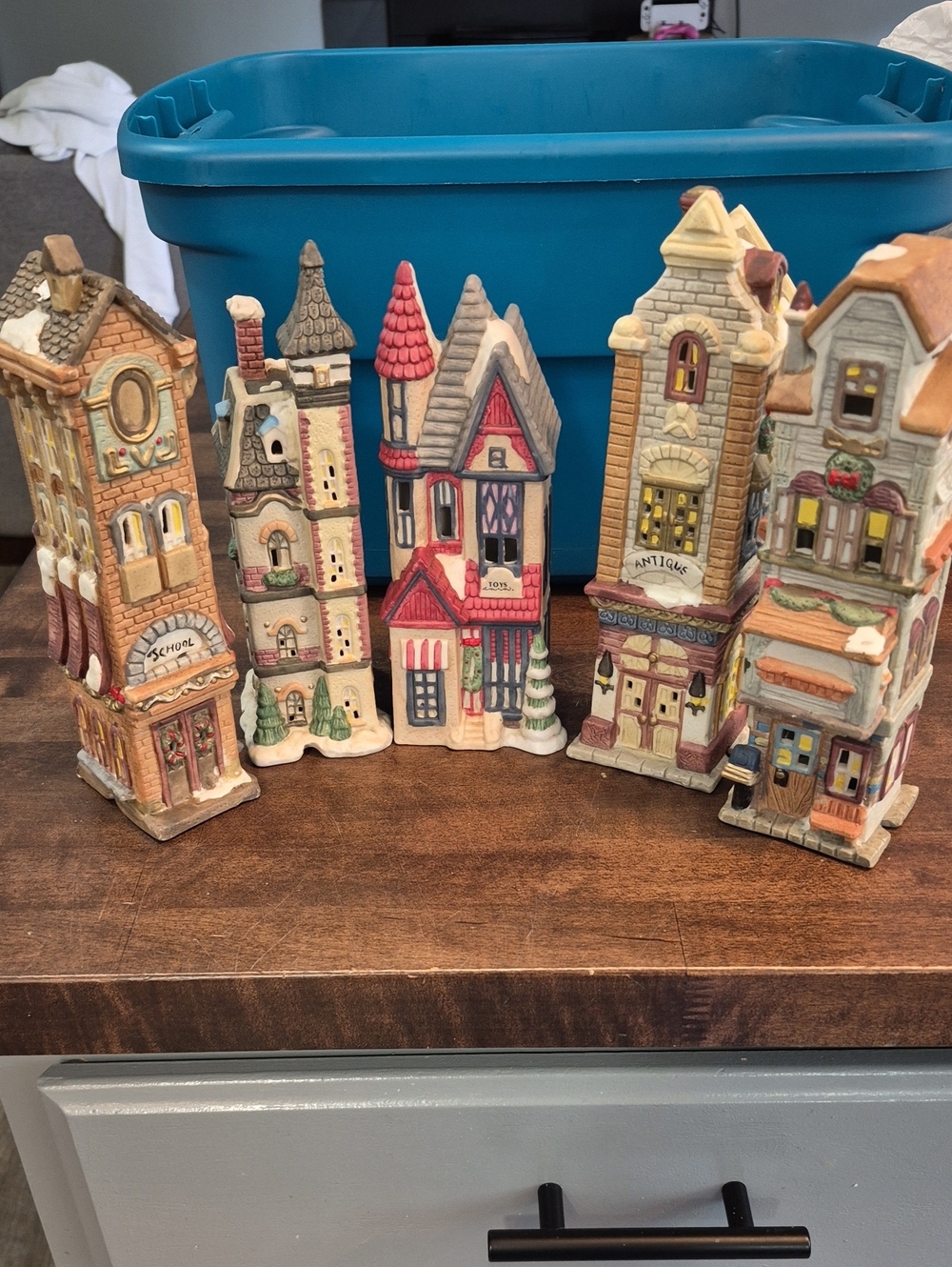 Holiday Decorative Village Houses - Assorted Multicolor